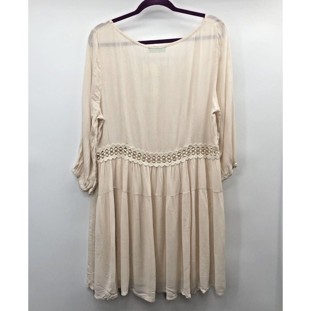 Filly Flair Dress Womens L New Ivory Partially Lined - Picture 2 of 11
